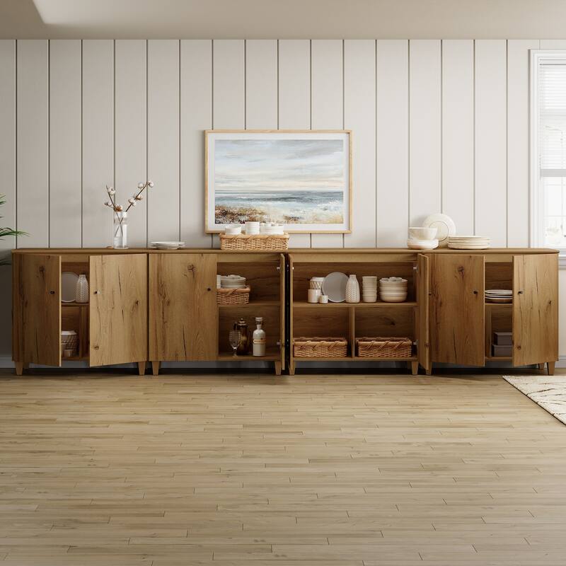 Sideboards Buffet Cabinets with Doors for Dining Room, 32.4"H