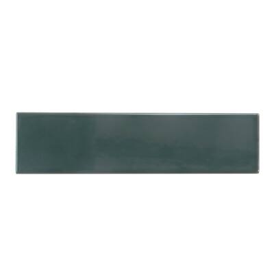 Arte 1.97 in. x 7.87 in. Glossy Green Ceramic Subway Wall and Floor Tile (5.38 sq. ft./case) (50-pack)