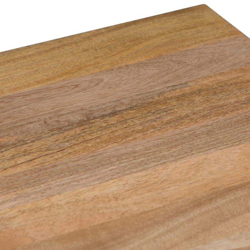 WYNDENHALL Moreno SOLID MANGO WOOD and Metal 22 inch Wide Square Industrial End Side Table - 22 W x 22 D x 23 H