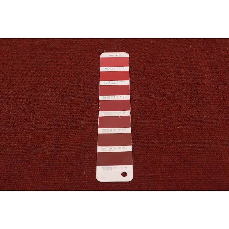 ECARPETGALLERY Flat-Weave Ankara FW Red Wool Kilim - 8'8 x 11'10