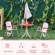 preview thumbnail 3 of 31, Outsunny Kids Folding Picnic Table and Chair Set with Removable & Adjustable Umbrella