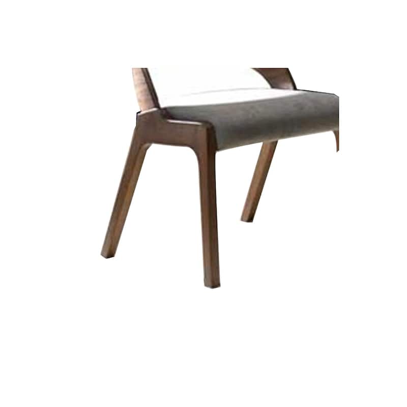 Walnut Brown/Gray Fabric Upholstered Wood Frame Dining Chair, Set of 2, Sturdy Dining Chair for Dining Rooms - 19