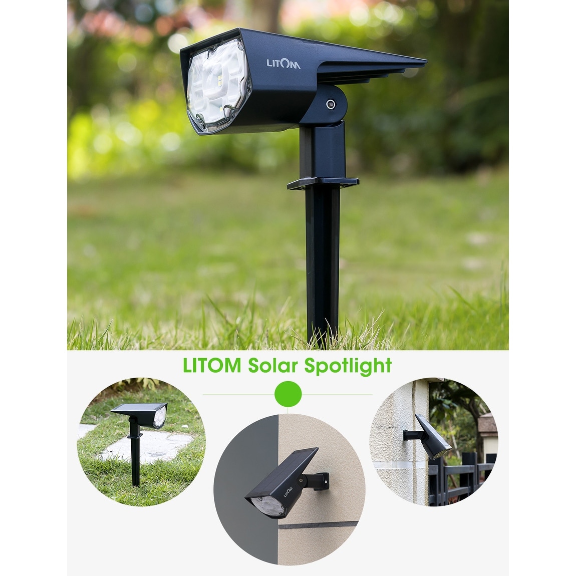 40 LED Solar Lights Landscape Spotlight Outdoor Path Yard Garden Lamp Waterproof 