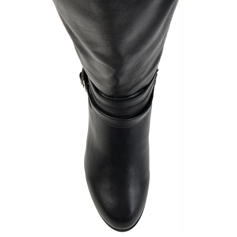 Journee Collection Women's Ivie Stacked Heel Riding Boots