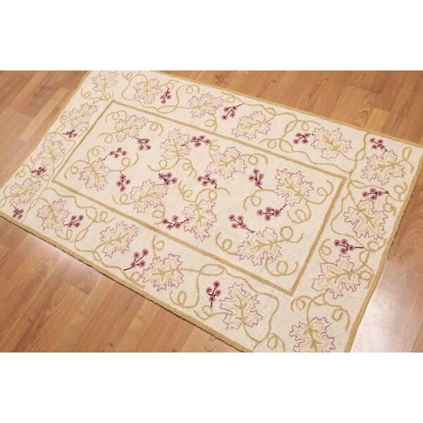 Shop Hand Made Beige Brown Hand Hooked Wool Traditional Oriental Area Rug 3x5 3 X 5 On Sale Overstock 31302285