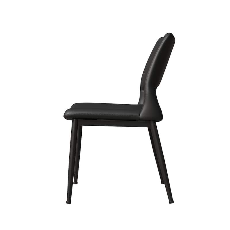 Set of 2 Modern Minimalist PU Leather Dining Chairs