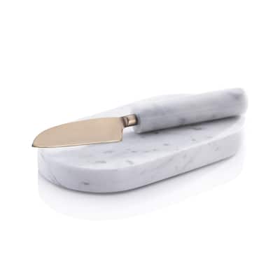 Albora Marble Cutting Board with Knife