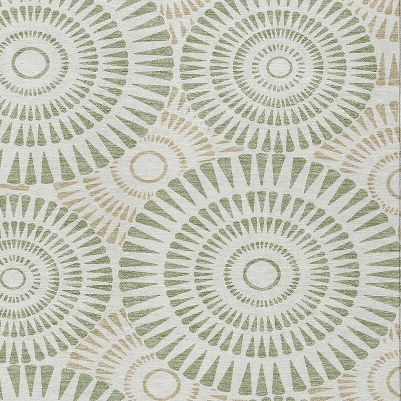 HomeRoots Geometric Transitional Rectangle Outdoor Rug