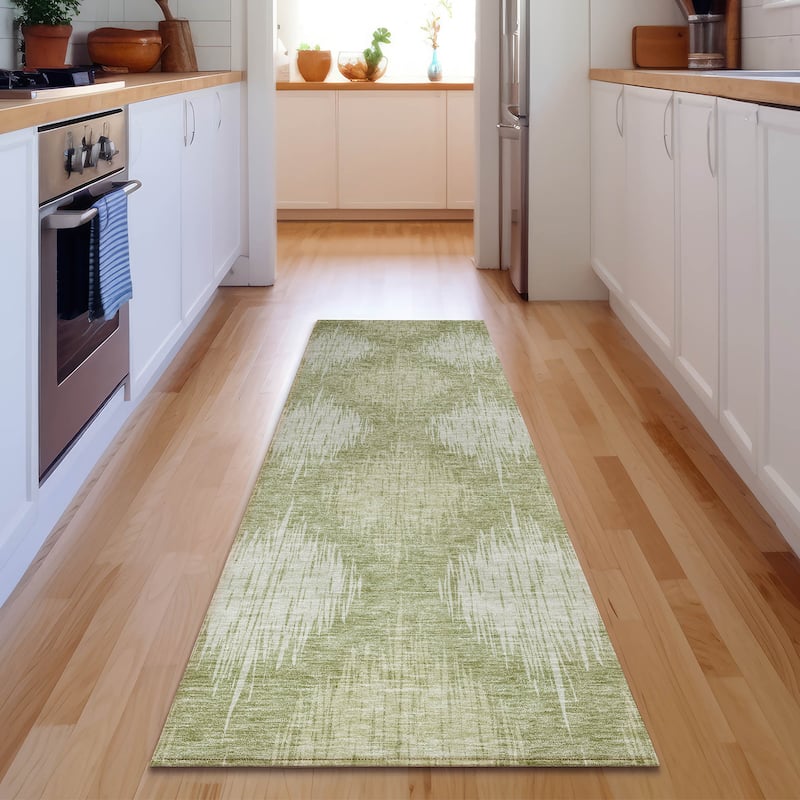 Premium Washable Super Soft Abstract Ombre Mayfield Rug - Aloe - 2' 3" x 7' 6"