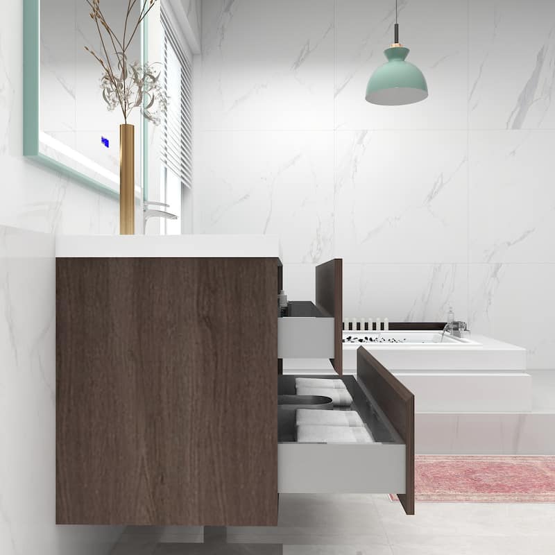Selina 42" Wall Mounted Vanity with Single Sink - 42
