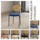 preview thumbnail 67 of 92, Leisuremod Euston Modern Velvet/Leather Dining Chair - Minimalist Wicker Back Accent Chair for Home Living Room & Kitchen