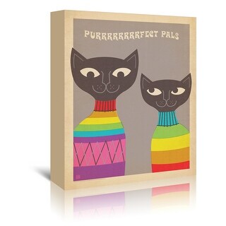 Mod Cats by Anderson Design Group Wrapped Canvas Americanflat 5 quot x