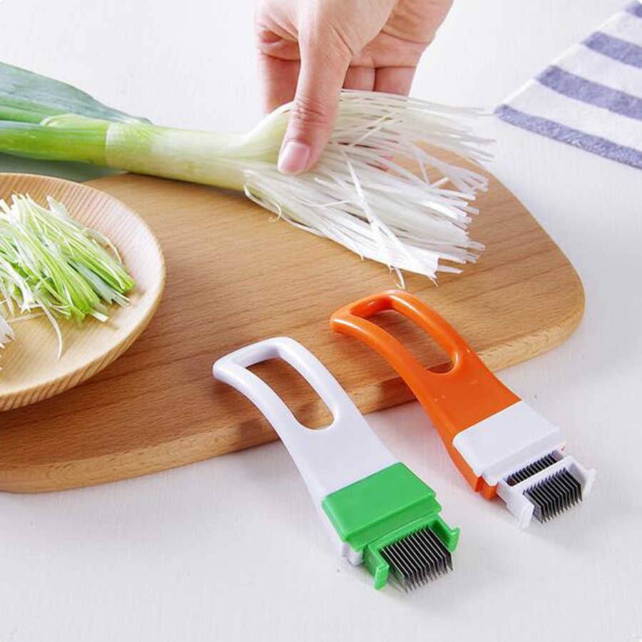 Cutlery Kitchen Onion Vegetable Cutter Sharp Slicer Tool 2 Pack Bed