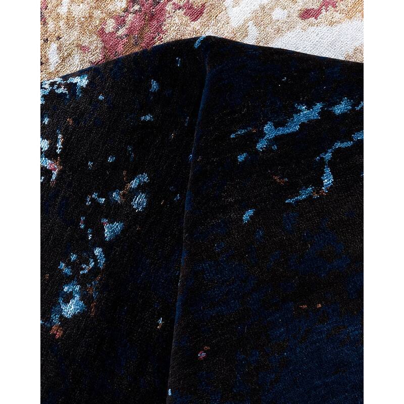 Ikat One-of-a-Kind Hand-Knotted Area Rug, Blue - 8' 3" x 10' 1"