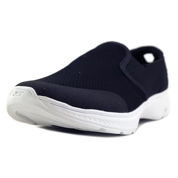Skechers Go Walk 4 - Contain Men D Round Toe Canvas Black Walking Shoe