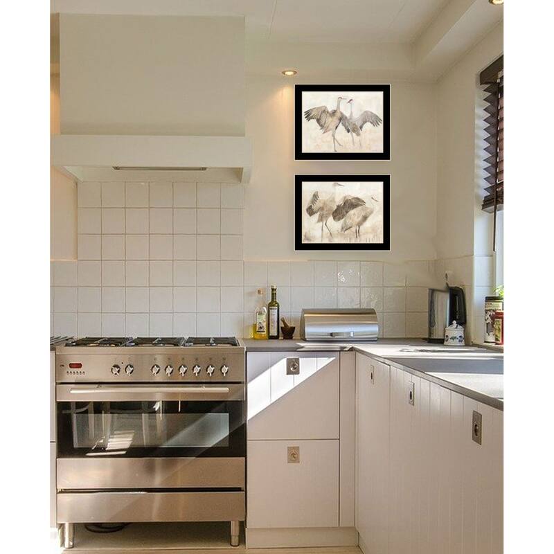 Trendy Decor 4U "Sandhill Cranes 1 & II" Printed Framed Wall Art by Stellar Design Studio