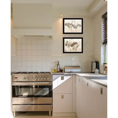 Trendy Decor 4U "Sandhill Cranes 1 & II" Printed Framed Wall Art by Stellar Design Studio