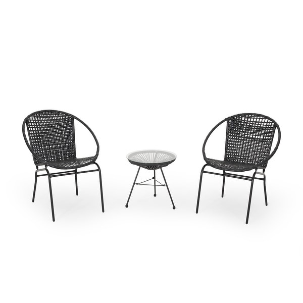 Java Outdoor 2 seater Wicker Chat Set by Christopher Knight Home