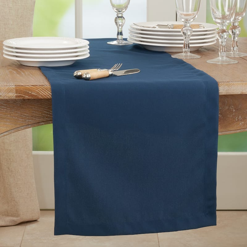 Everyday Design Solid Color Table Runner - Navy Blue - 16"x90"
