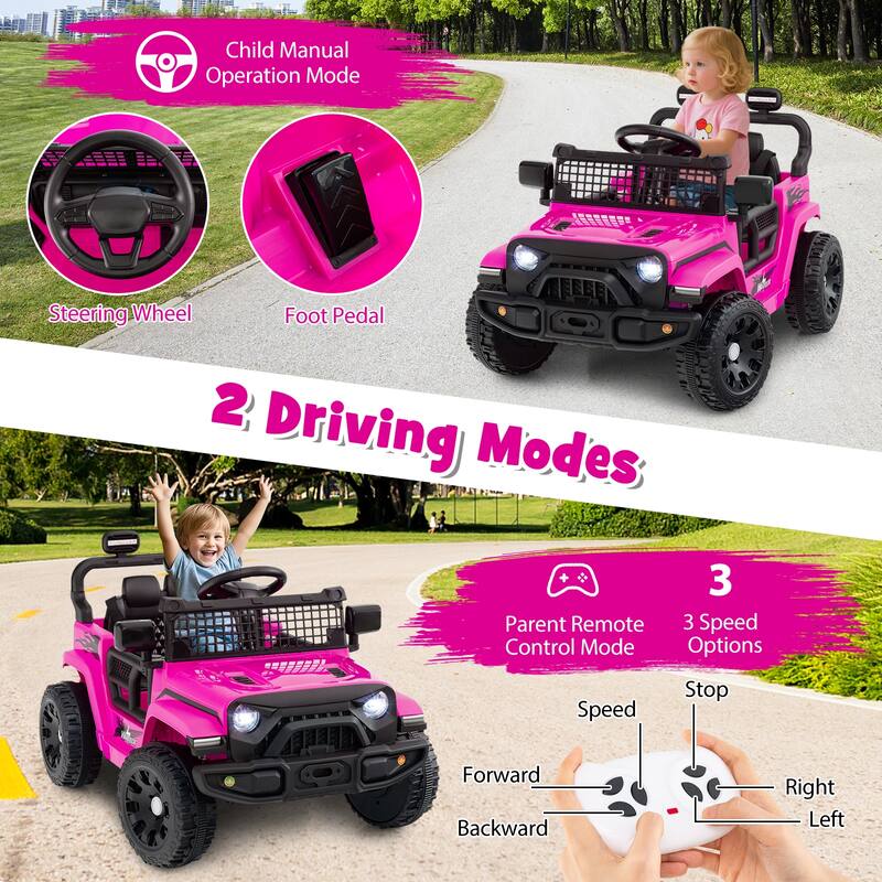 Gymax Kids Ride on Car Truck 12V Battery Powered Electric Vehicle w/