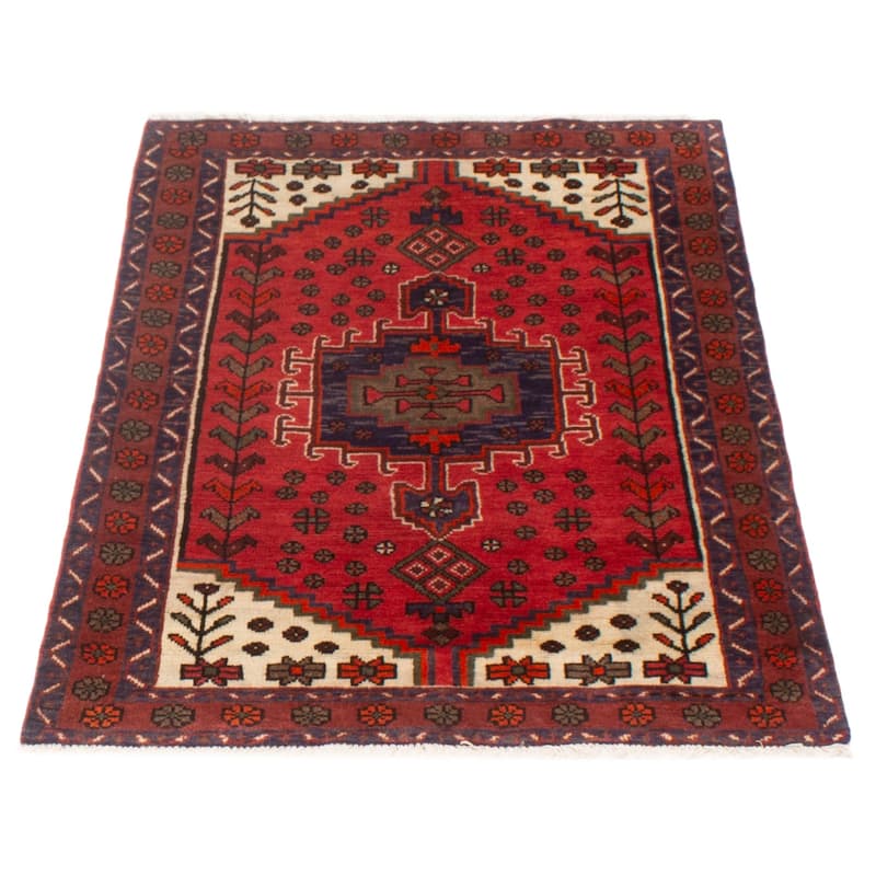 ECARPETGALLERY Hand-knotted Andelz Red Wool Rug - 3'1 x 4'9