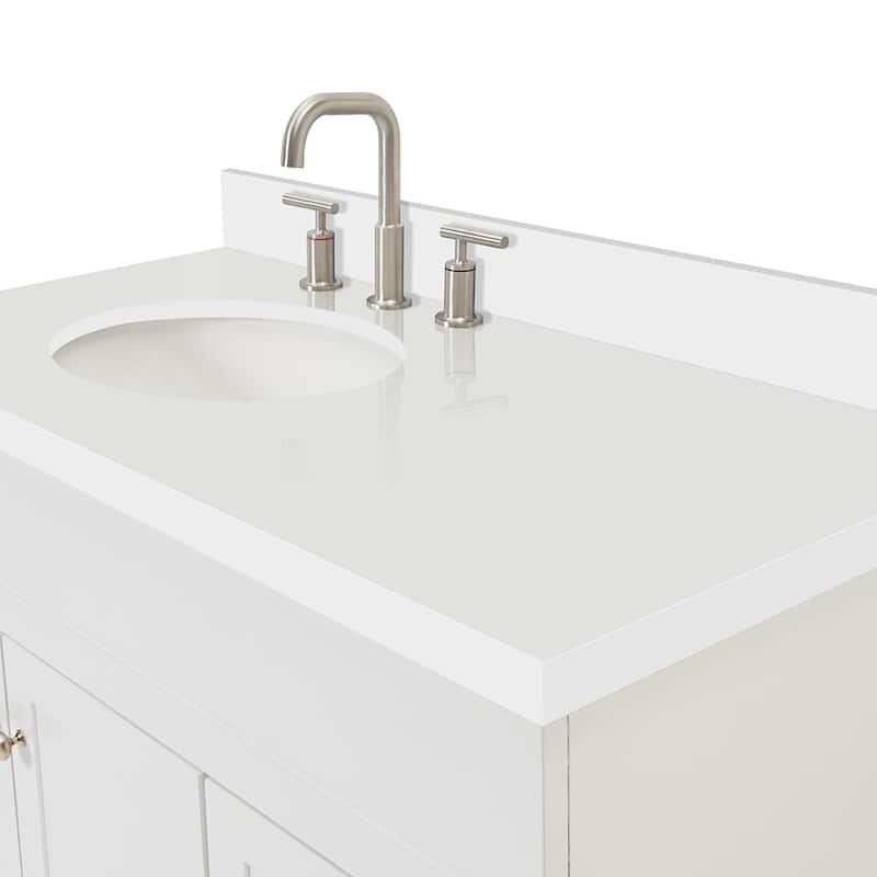 Ariel F043SLWQOVO Hamlet 43" Free Standing Single Basin Vanity Set