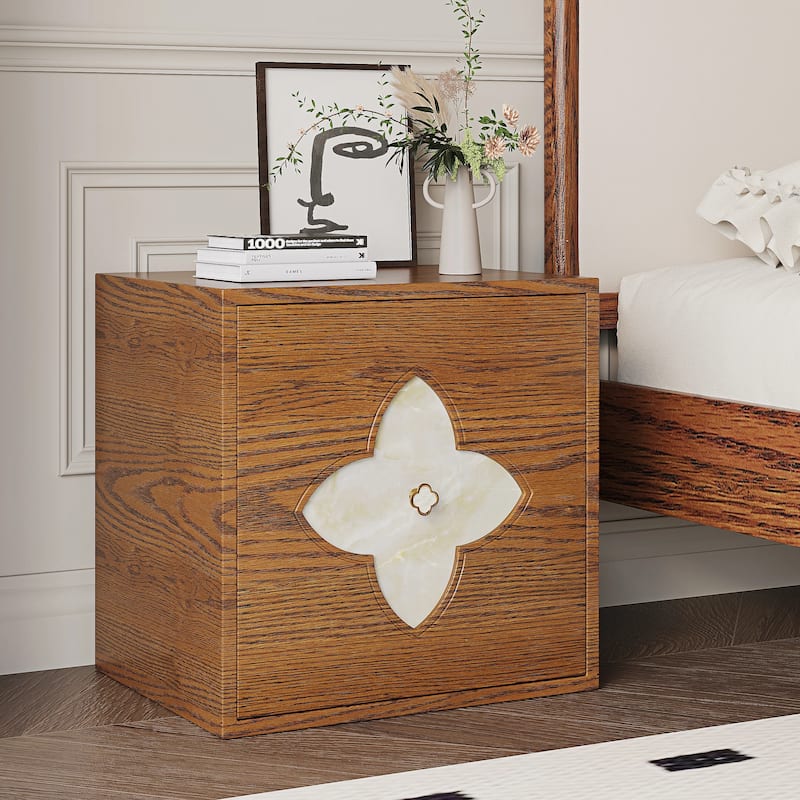 19.6'' W Nightstand With Storage, Bedside Table, Accent Cabinet With Door