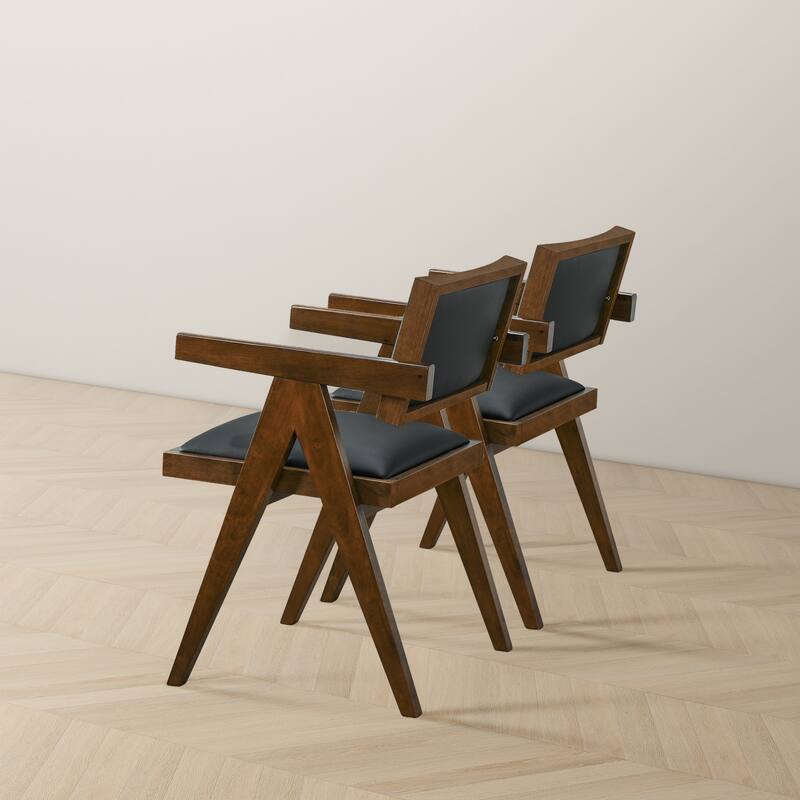 Dining Chair (Set Of 2) - Black,Brown