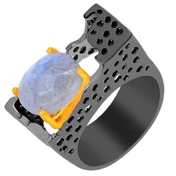Labradorite Brass Oval Fashion Ring by Orchid Jewelry. Opens flyout.