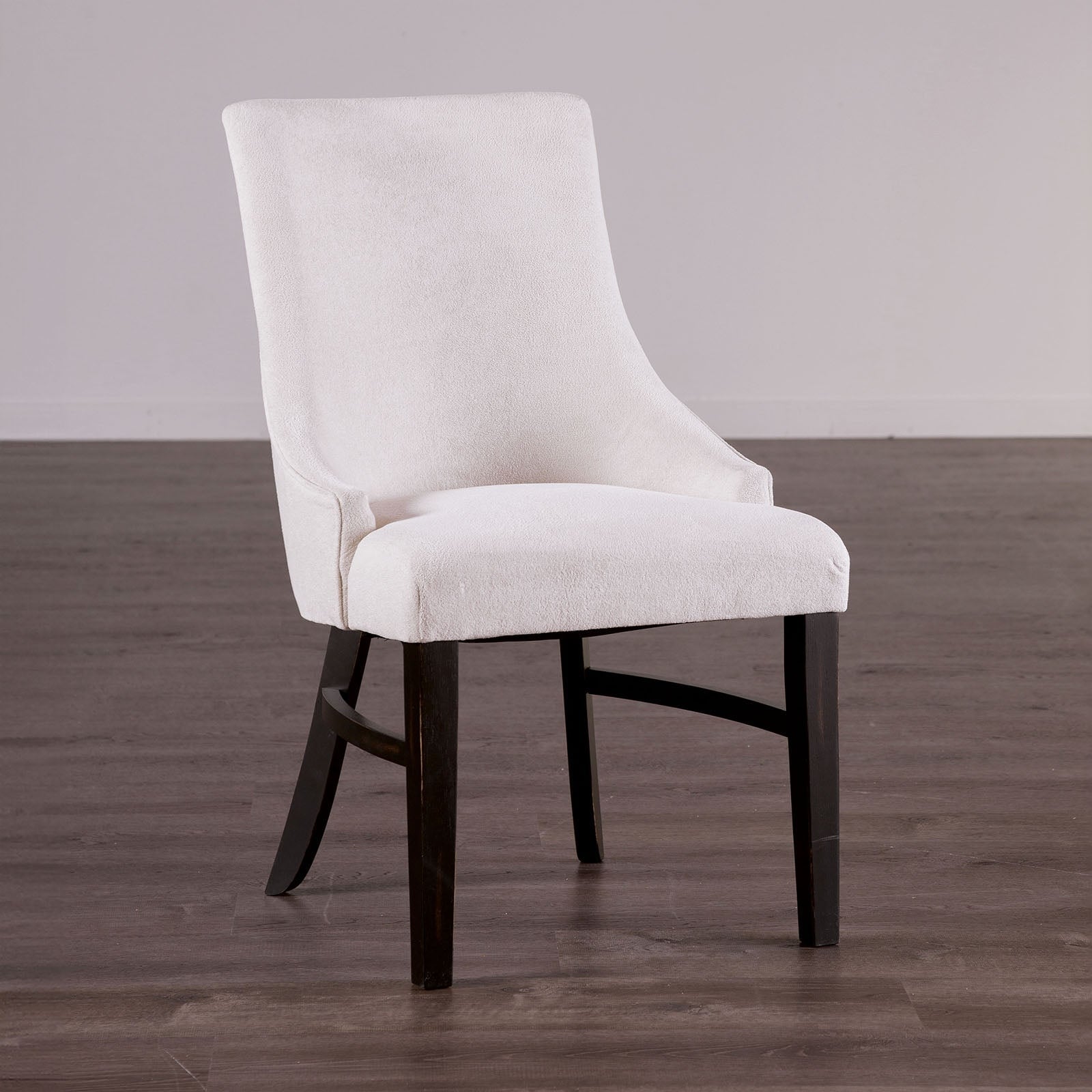 Transitional Black Finish Wingback Dining Chairs Set