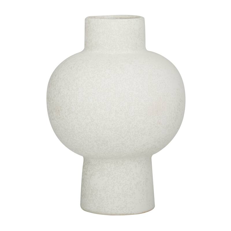 CosmoLiving by Cosmopolitan White Ceramic Handmade Decorative Vase