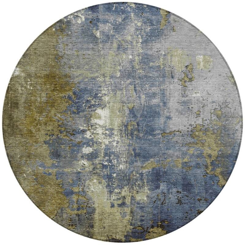 HomeRoots Abstract Transitional Rectangle Outdoor Rug