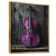 preview thumbnail 14 of 12, Designart "Purple Black Cello Music Instrument" Music Framed Wall Art - Traditional Wall Decor Art Purple Wall Art Print