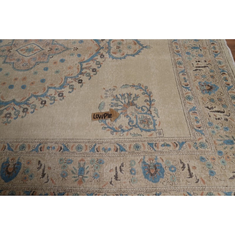 Medallion Tabriz Persian Area Rug Hand-Knotted Wool Carpet - 8'2"x 10'10"