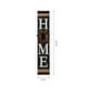 preview thumbnail 15 of 37, Glitzhome 42"H Wooden Christmas Porch Sign with 3 Changeable Floral Wreaths