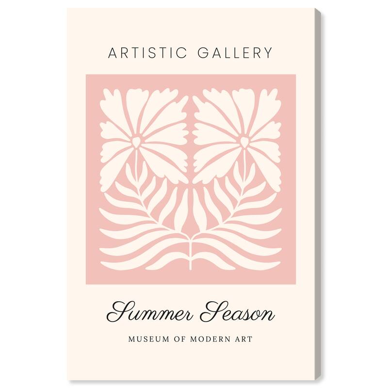 Wynwood Studio Canvas Advertising Artistic Gallery Summer Poster I Pink Modern & Contemporary Wall Art Canvas Print - 36 x 24