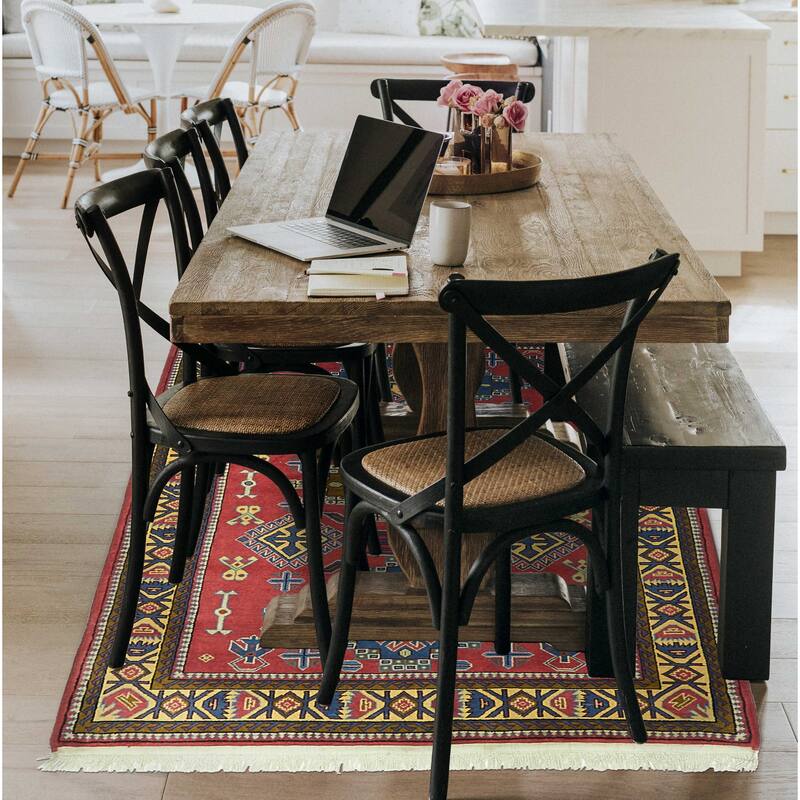 ECARPETGALLERY Hand-knotted Kayseri Vintage Red Wool Rug - 3'6 x 5'4