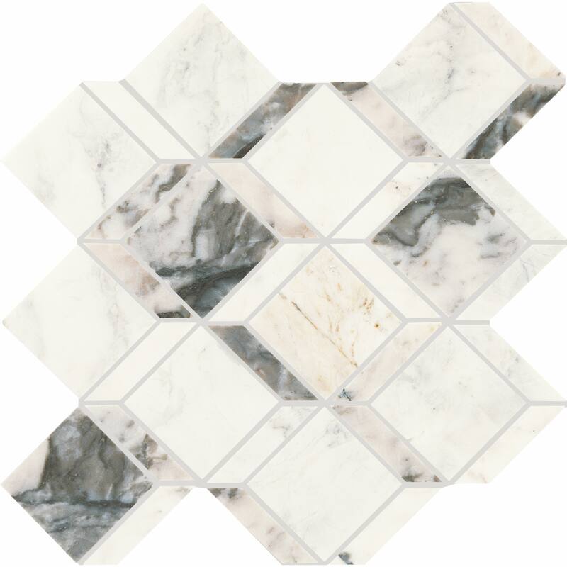 Daltile Gamma Natural Stone Balance XL Wall and Floor Mosaic Tile (Set of 10) - Silver