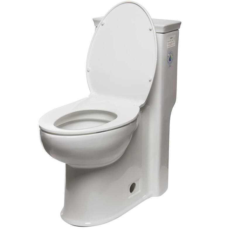 Eago Elongated Closed-Front Toilet Seat with Soft Close Hinges