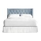 preview thumbnail 24 of 25, CraftPorch Luxurious Velvet Wingback Tufted Upholstered Bed Light Blue - Full