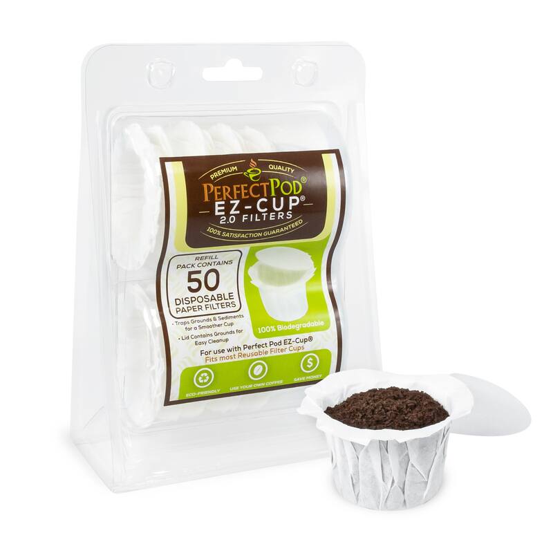 Perfect Pod EZCup Paper Coffee Filters for SingleServe Coffee Brewers
