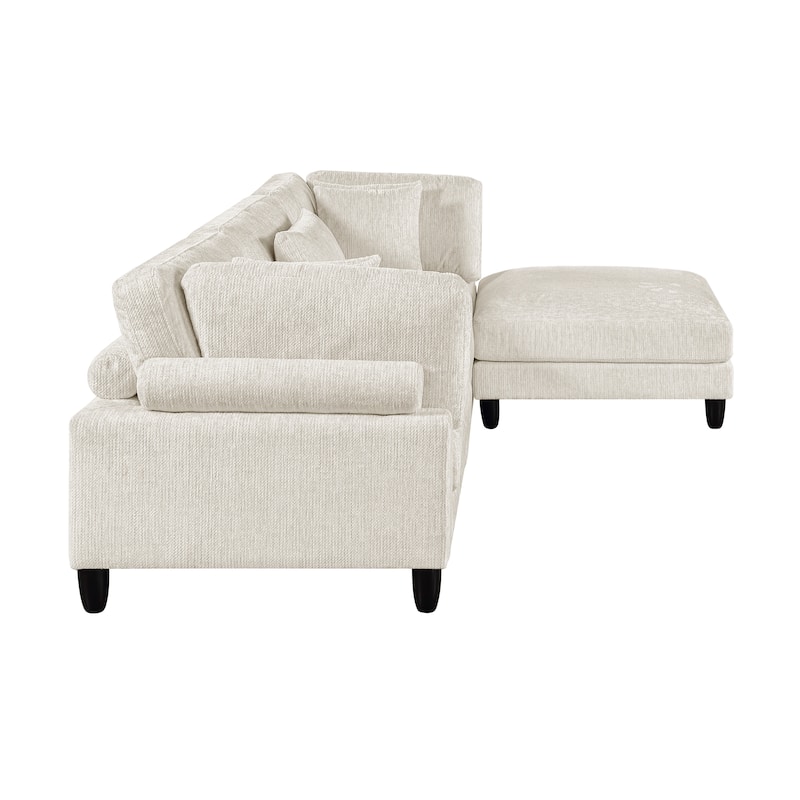 Jonas 4-Piece Modular Sectional Sofa with Ottoman