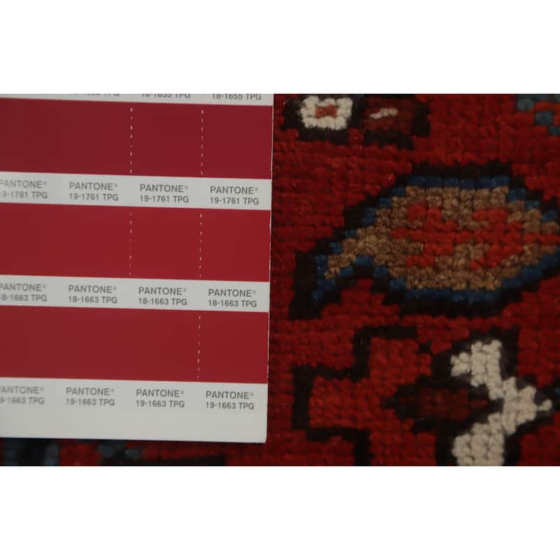 Hand Knotted Oriental 100% Wool Carpet Traditional Medallion Red Heriz Area Rug - 11' 3'' X 8' 4''