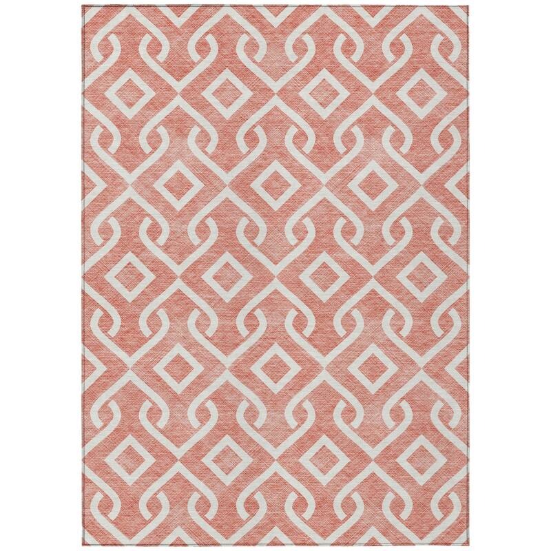 HomeRoots Geometric Transitional Rectangle Outdoor Rug