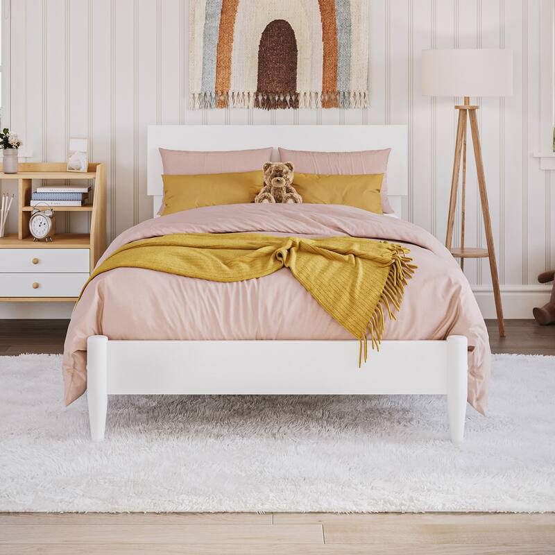 Aria Solid Wood Modern Low Profile Platform Bed