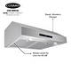 preview thumbnail 5 of 10, Cosmo 30 in. Ducted Under Cabinet Range Hood with 380 CFM, 3 Fan Speeds