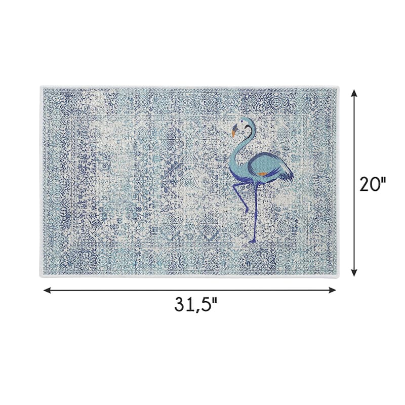 SussexHome Non-Skid Ultra-Thin Area Rugs for Laundry Room, Entryway, Bathroom and Kitchen - Washable Multipurpose Floor Mat