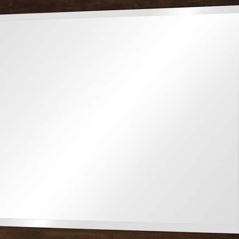 40 Inch Solid Wood Modern Mirror, Portrait, Framed, Cappuccino Brown