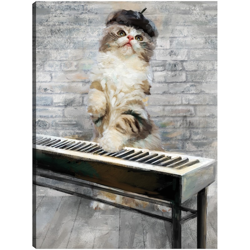 Jazz Cats I By Studio Arts Canvas Art Print