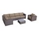 preview thumbnail 10 of 8, LSI 7 Piece Rattan Sunbrella Sectional Seating Group with Cushions